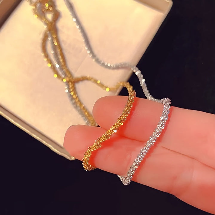 MINIMALIST SHIMMER NECKLACE &amp; BRACELET SET