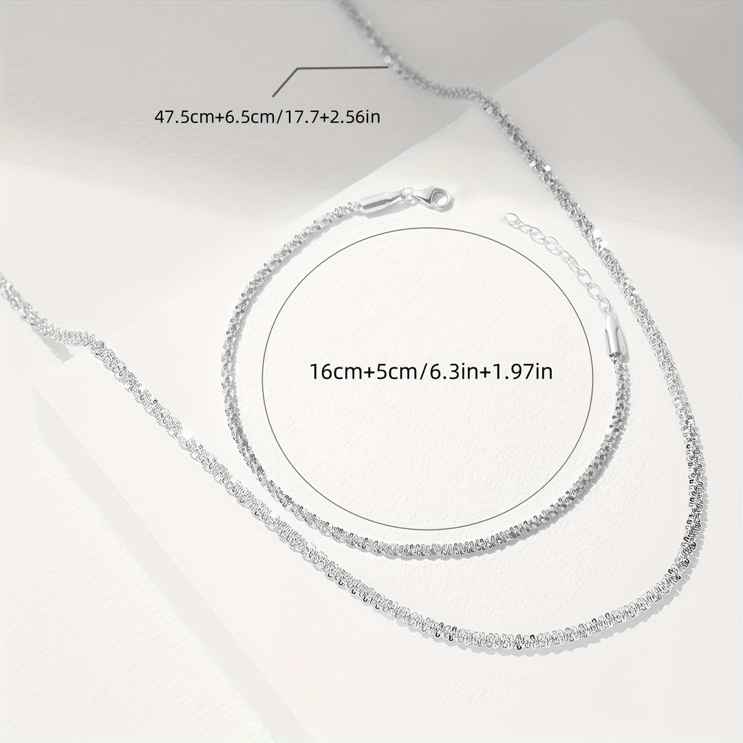 MINIMALIST SHIMMER NECKLACE &amp; BRACELET SET