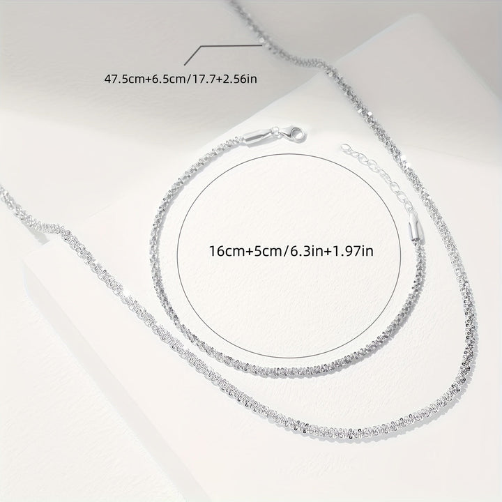 MINIMALIST SHIMMER NECKLACE &amp; BRACELET SET