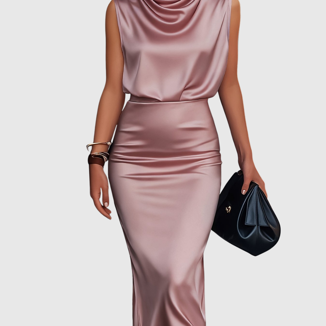 EDEM | SATIN TOP &amp; SKIRT SET