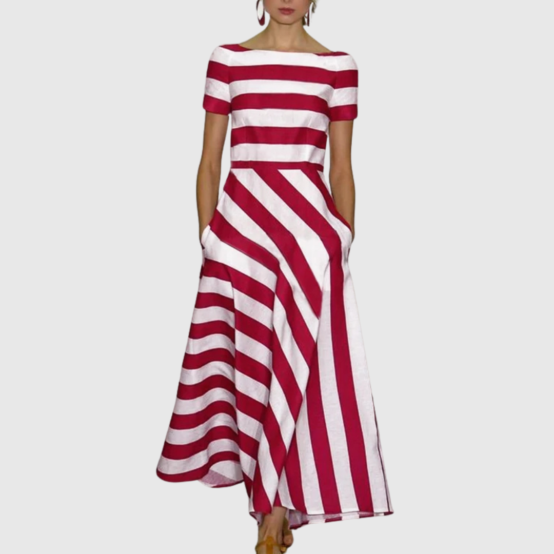 DELORA | LIGHT &amp; FLUID STRIPE DRESS
