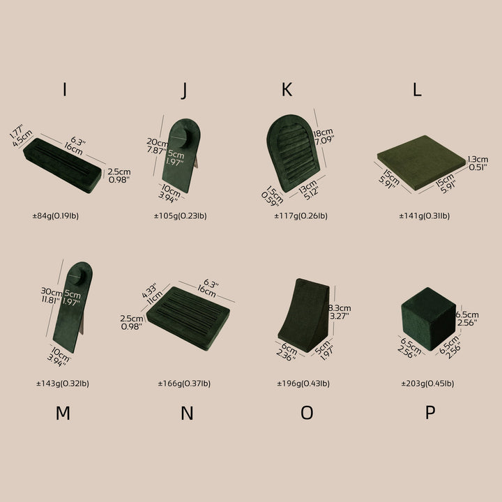 Forest Green Vegan Suede Jewelry Display 24 PCs Set