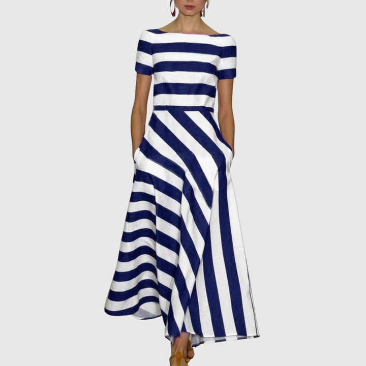 DELORA | LIGHT &amp; FLUID STRIPE DRESS