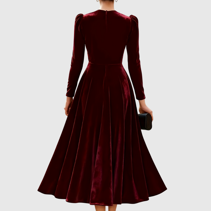 SOOPIE | ELEGANT NAVY BLUE &amp; BURGUNDY WEDDING DRESS