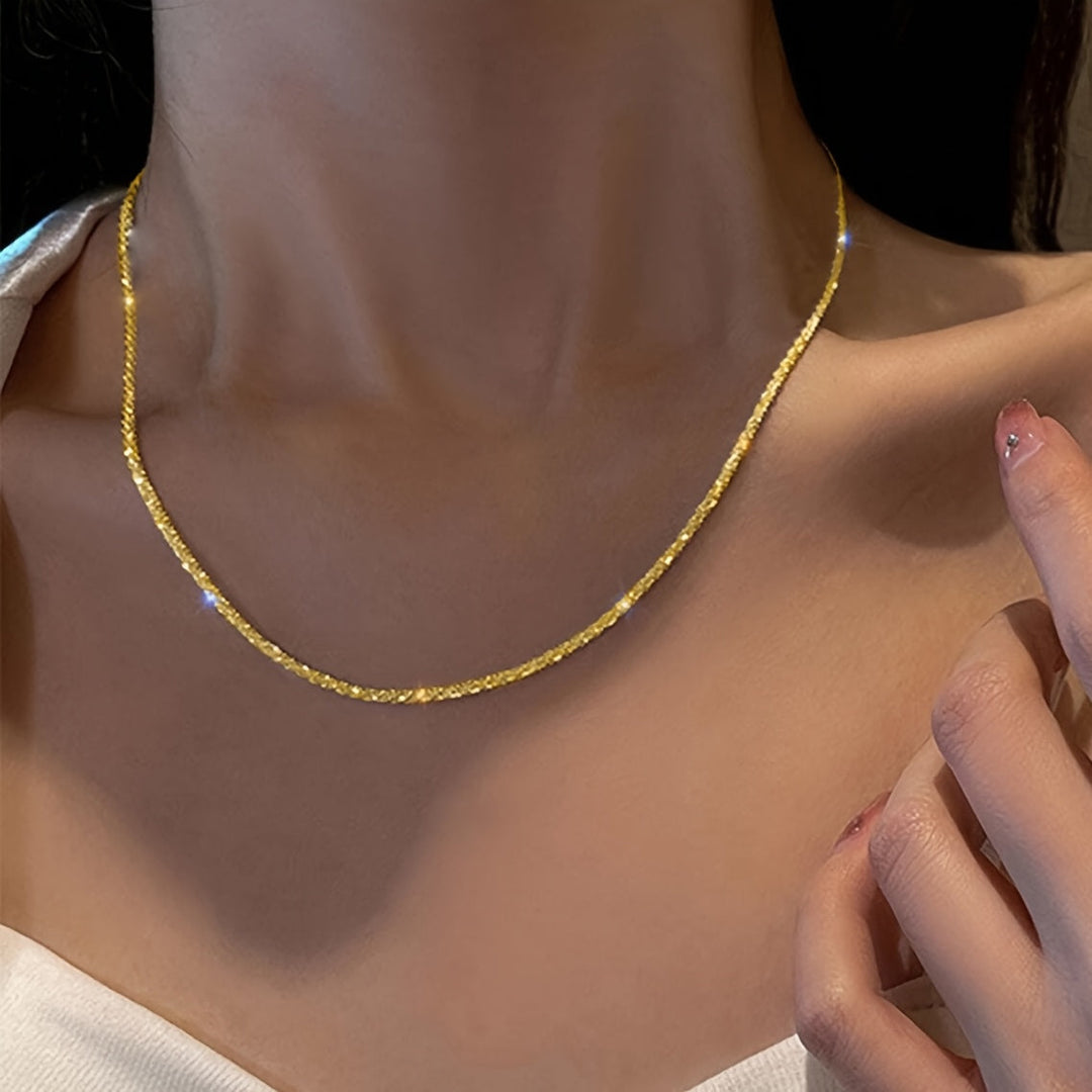MINIMALIST SHIMMER NECKLACE &amp; BRACELET SET