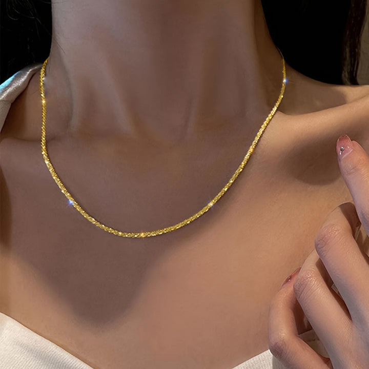 MINIMALIST SHIMMER NECKLACE &amp; BRACELET SET