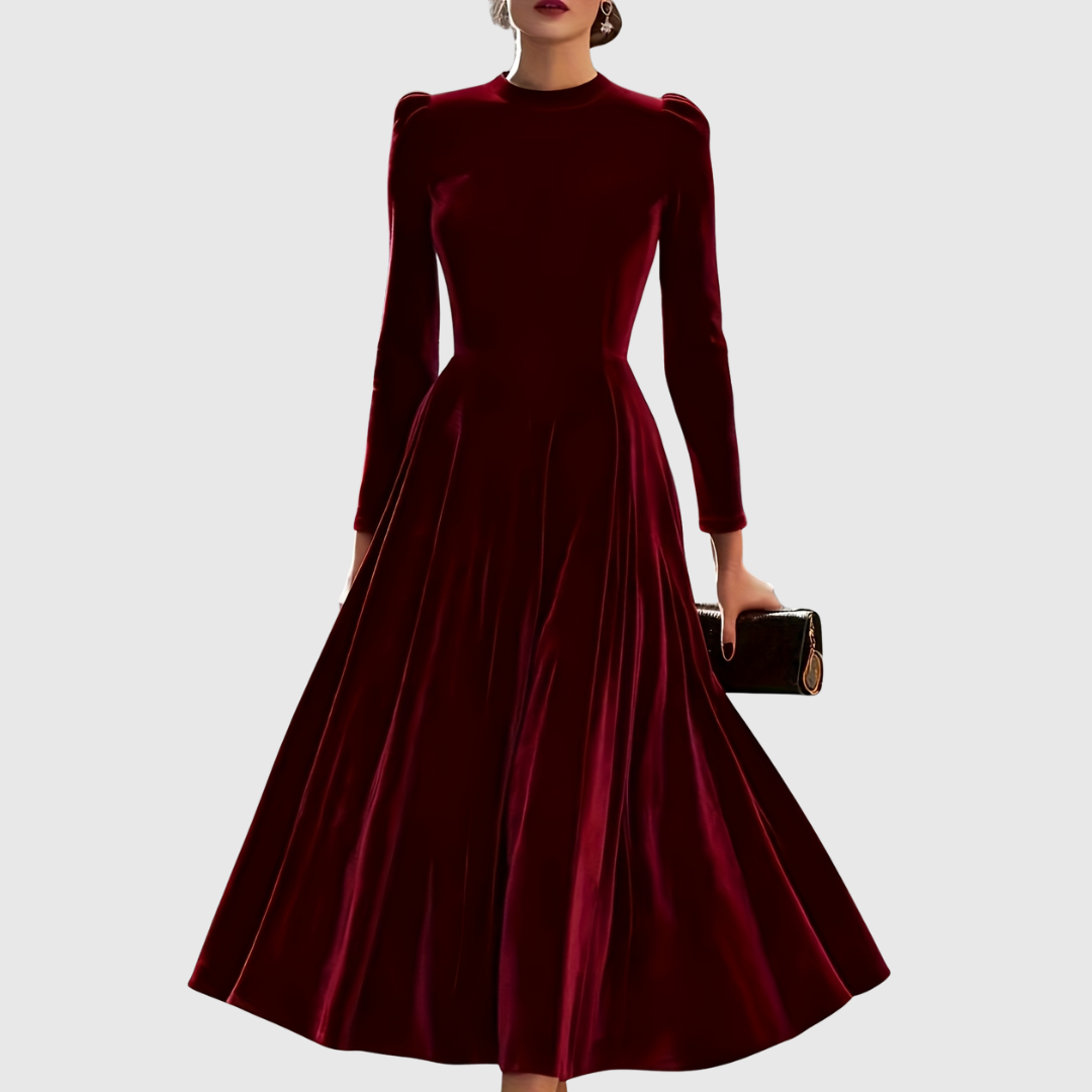 SOOPIE | ELEGANT NAVY BLUE &amp; BURGUNDY WEDDING DRESS