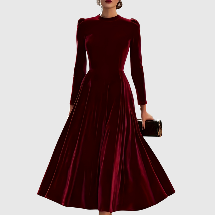 SOOPIE | ELEGANT NAVY BLUE &amp; BURGUNDY WEDDING DRESS
