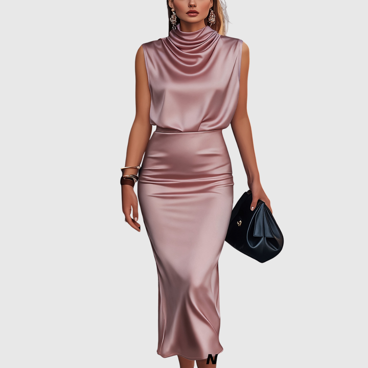 EDEM | SATIN TOP &amp; SKIRT SET