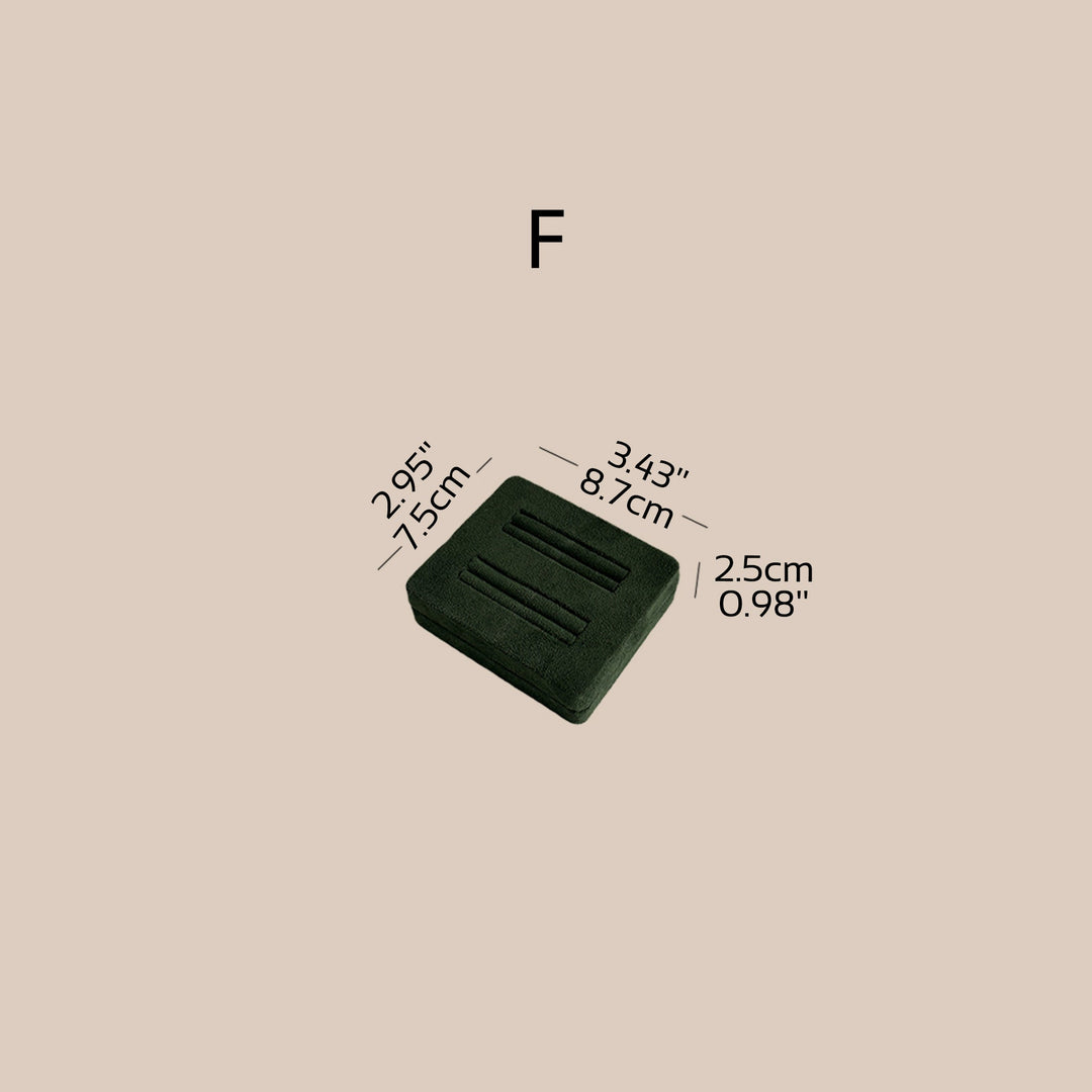 Forest Green Vegan Suede Jewelry Display 24 PCs Set