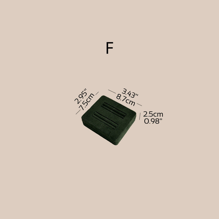 Forest Green Vegan Suede Jewelry Display 24 PCs Set