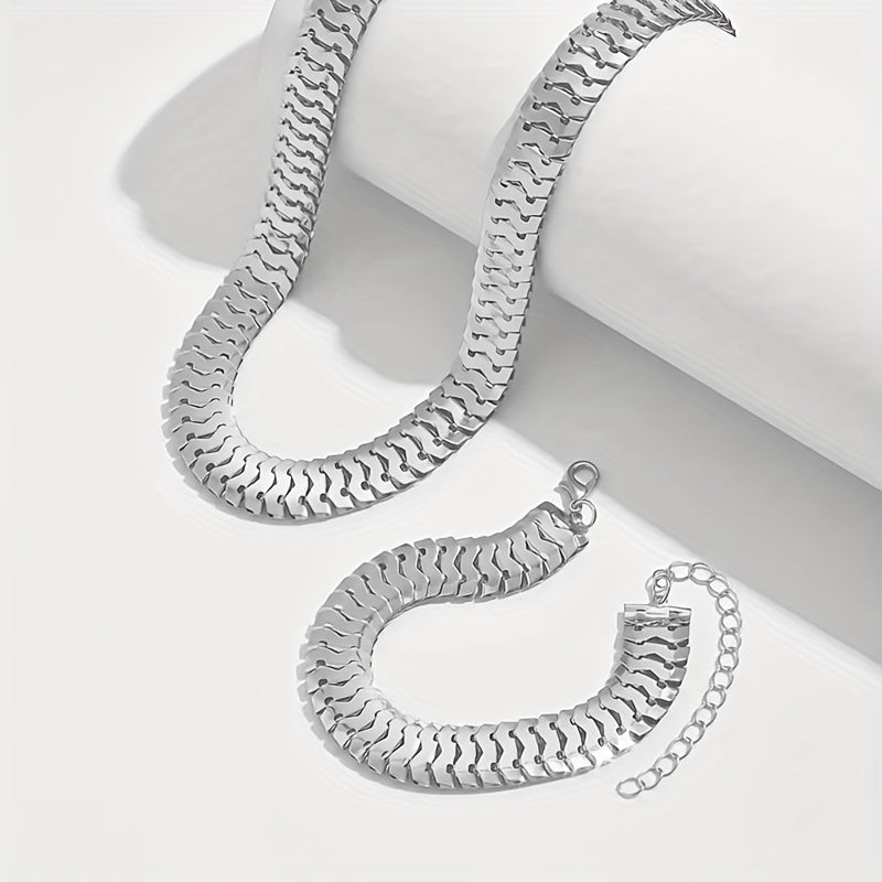 SPRING &amp; SUMMER NECKLACE SET – POLISHED METAL FINISH