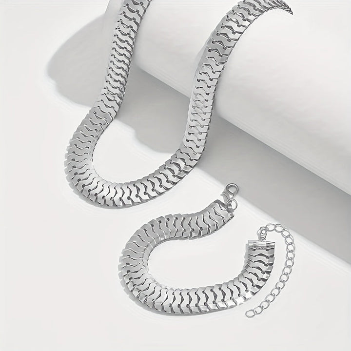SPRING &amp; SUMMER NECKLACE SET – POLISHED METAL FINISH