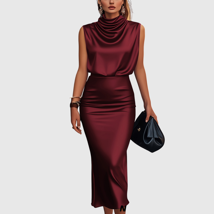 EDEM | SATIN TOP &amp; SKIRT SET