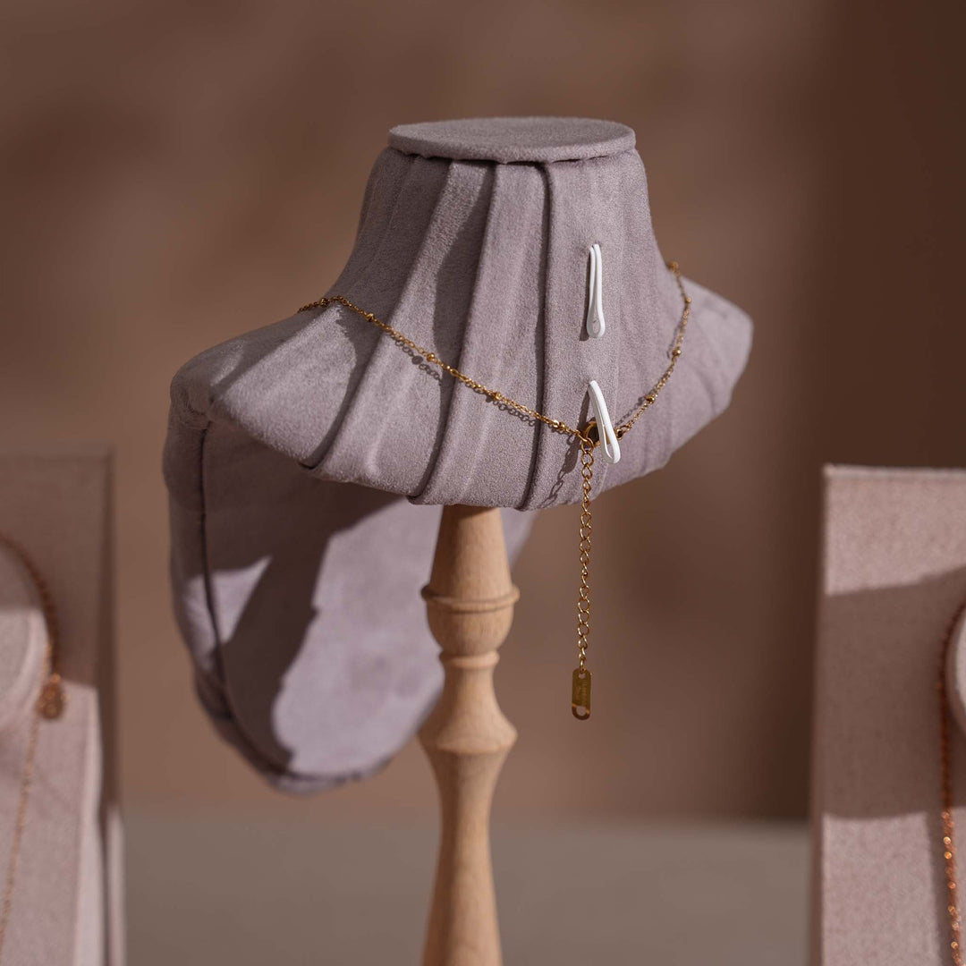 Blush Pink &amp; Lavender Vegan Suede Jewelry Display Set