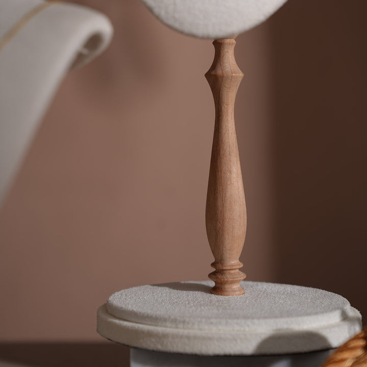 Cream White Vegan Suede Jewelry Display Set