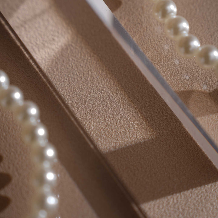 Beige Vegan Suede Jewelry Display Set · 14-Piece