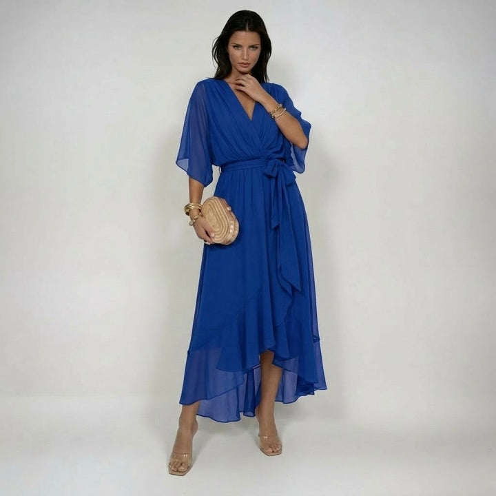 MARTA | V-Neck Chiffon Dress