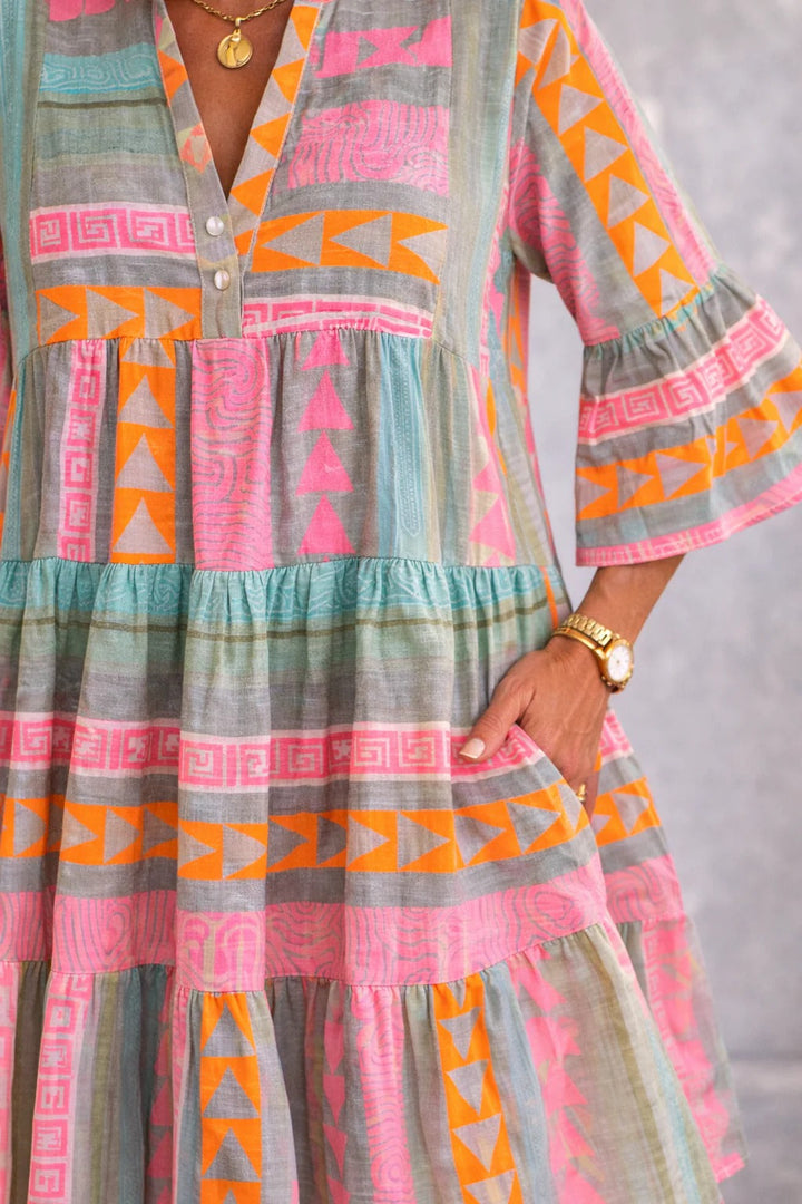 Aurabelle™ Timeless Vintage Grace Midi Dress