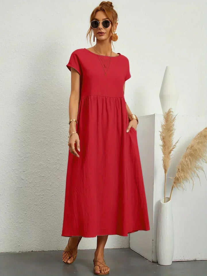 Gabrielle™ — Flowing Midi Dress with Timeless Elegance