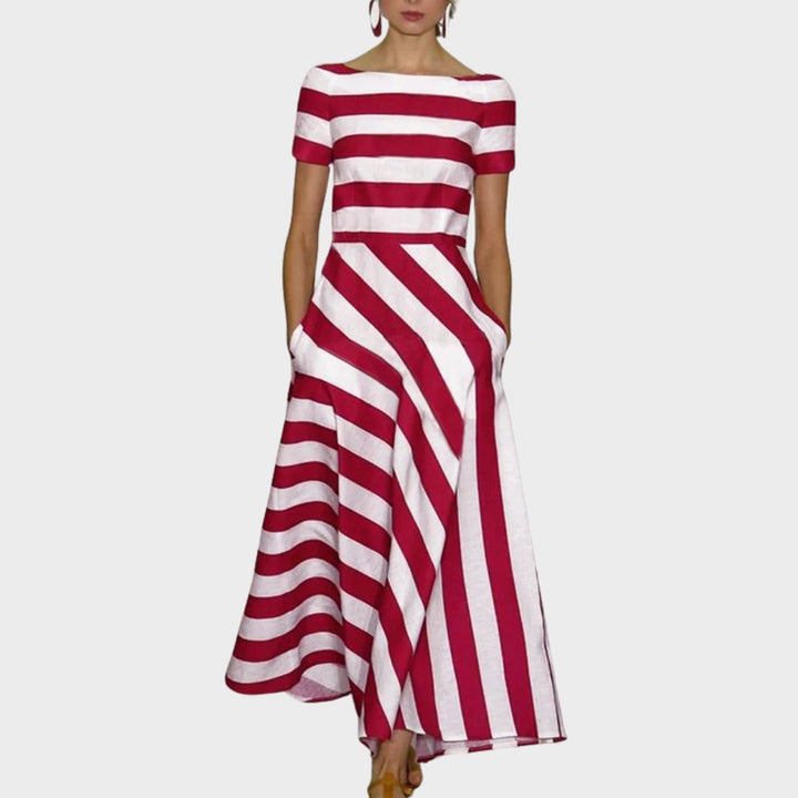 DELORA | LIGHT &amp; FLUID STRIPE DRESS