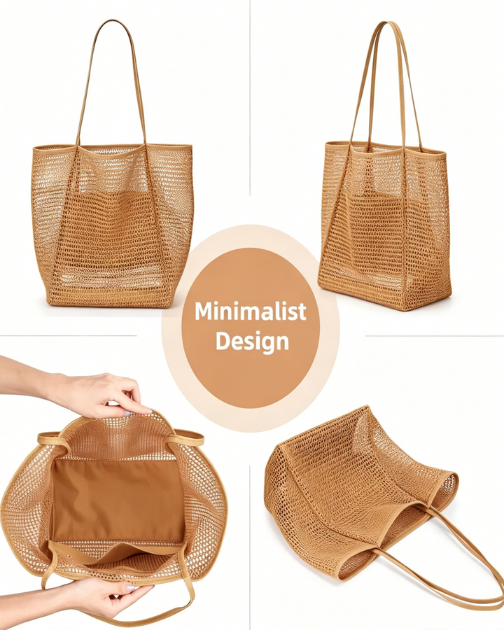 Boho Large Capacity Mesh Beach Tote Bag