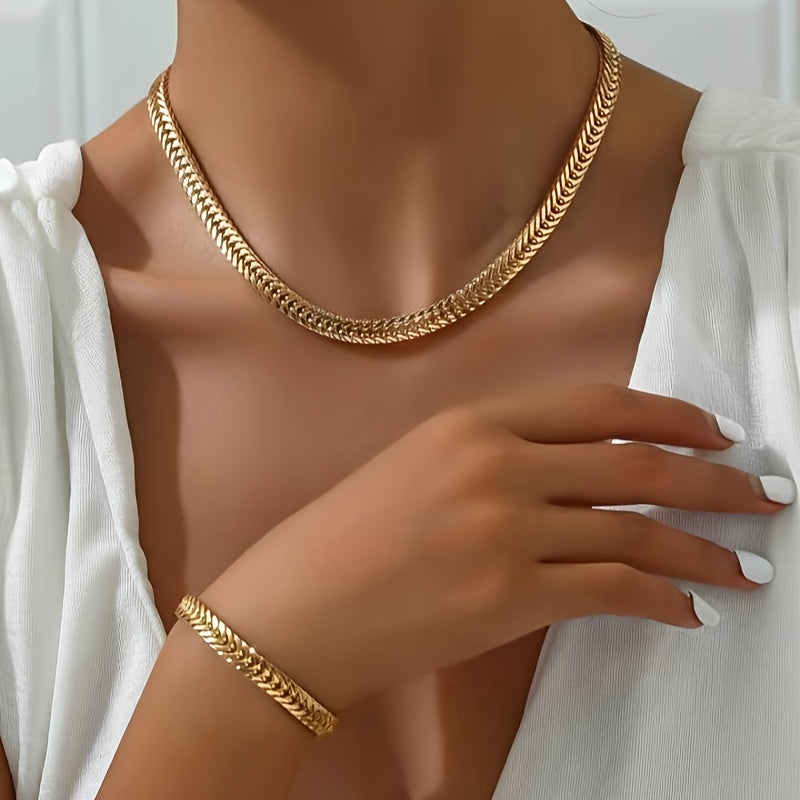 LUXURY FISH TAIL NECKLACE &amp; BRACELET SET