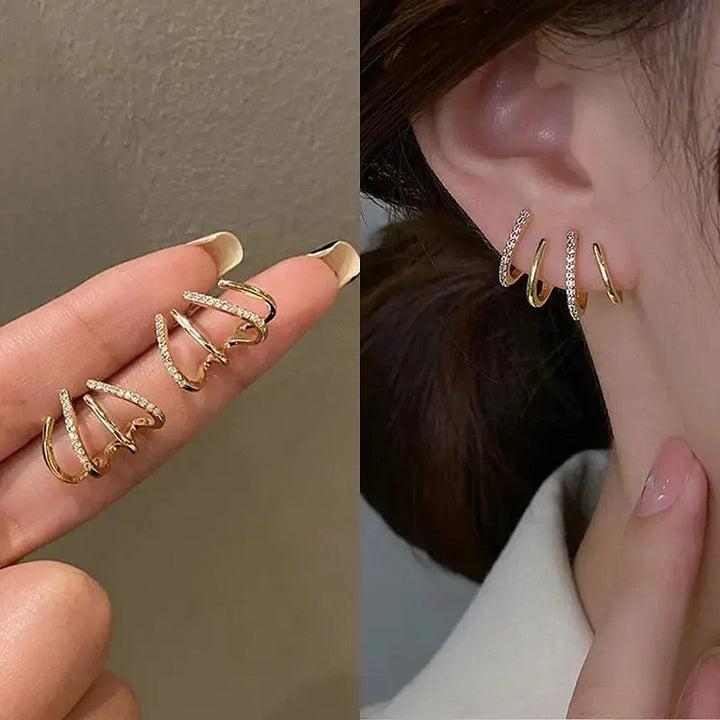 Zabby - Spiral Ear Cuff Earrings