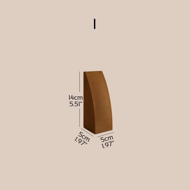 Dune Necklace &amp; Earring Display Stand, Weighted Vegan Suede