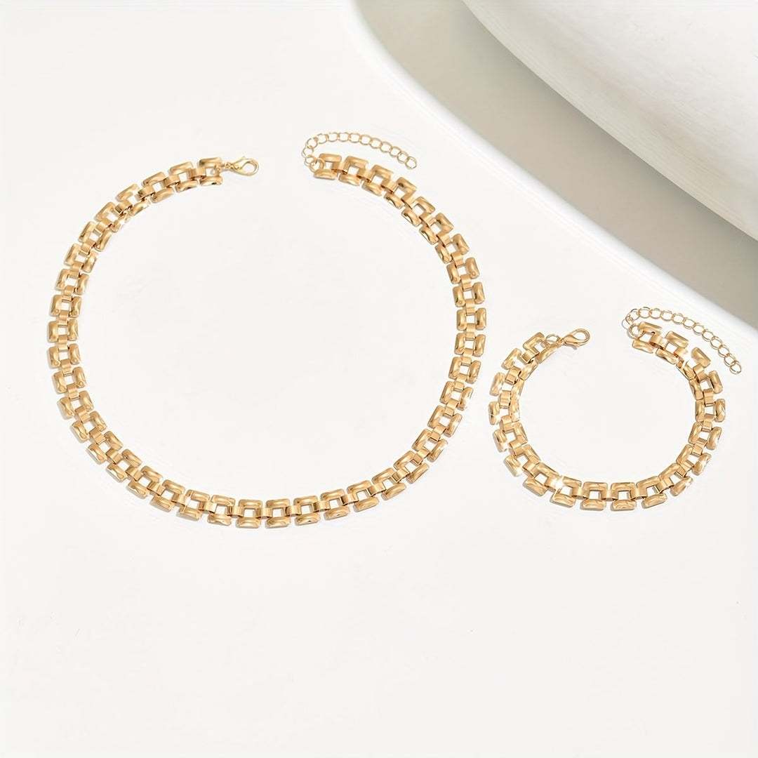 SPRING &amp; SUMMER NECKLACE SET – POLISHED METAL FINISH