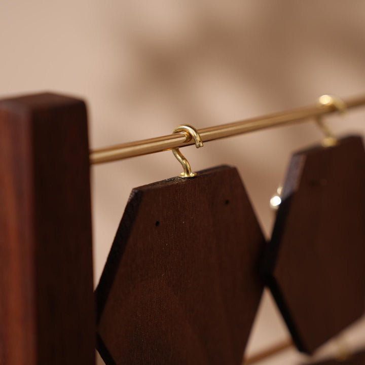 Walnut Earring Display Stand