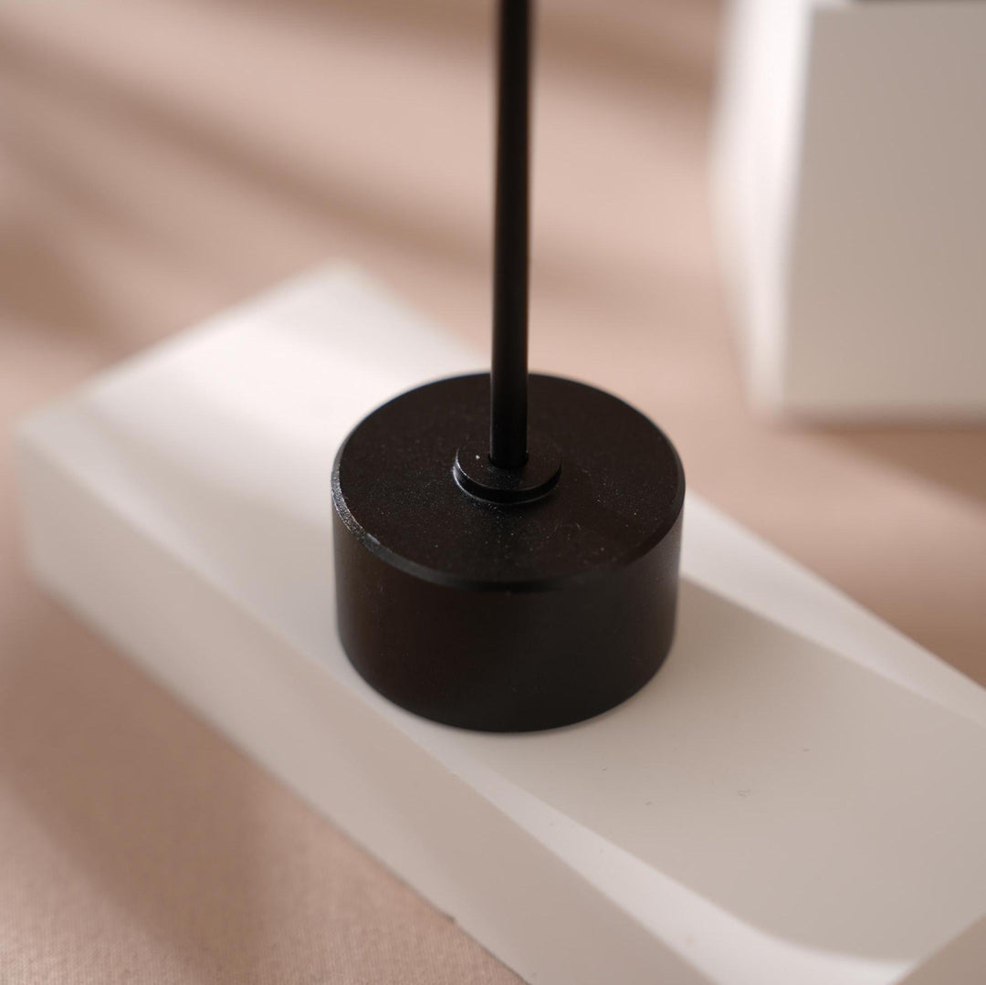 Black T Bar Earring Holder: Gypsum Jewelry Display Stand