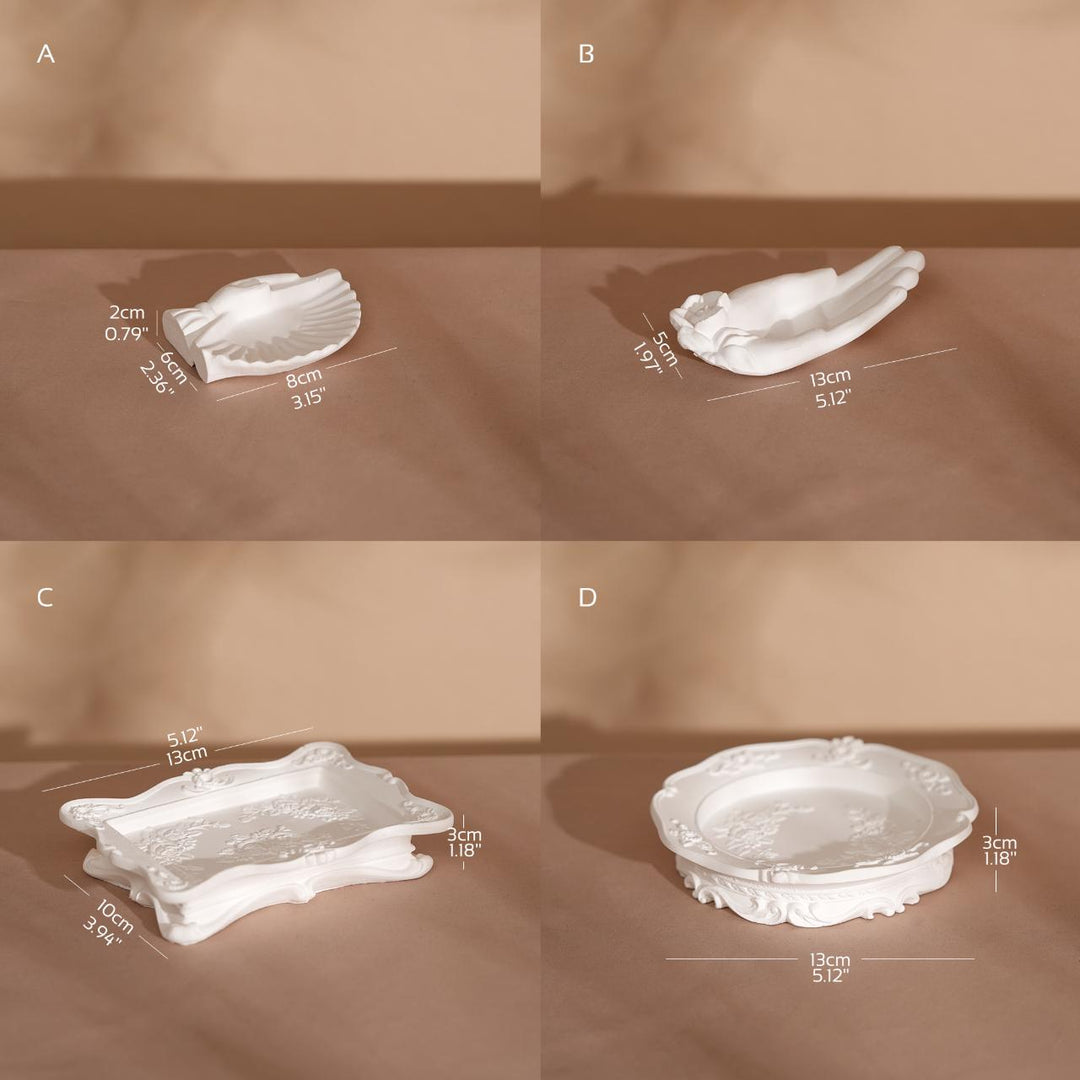 Neoclassical Gypsum Jewelry Holder Set
