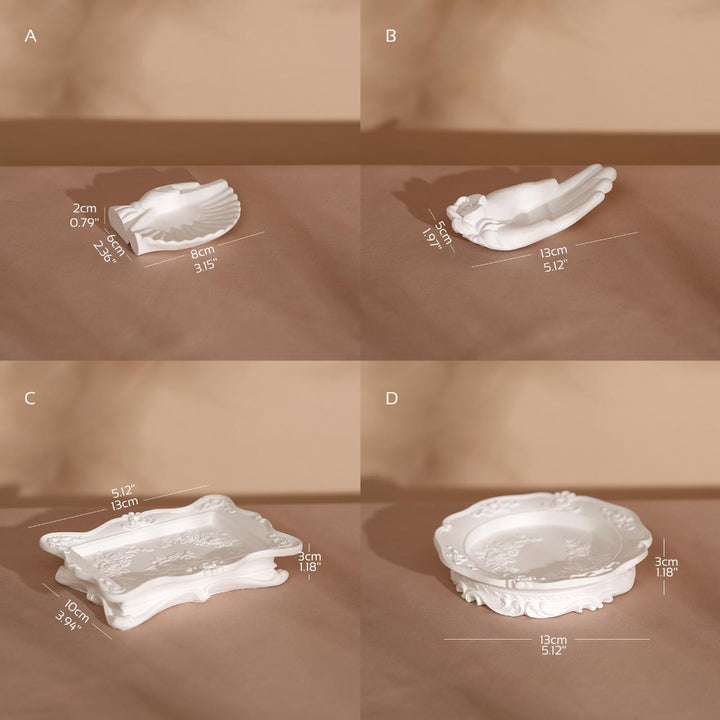 Neoclassical Gypsum Jewelry Holder Set