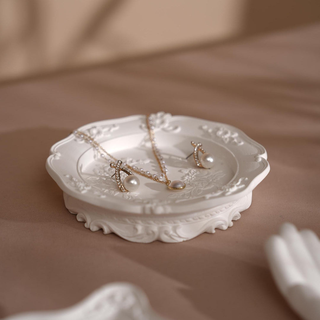 Neoclassical Gypsum Jewelry Holder Set
