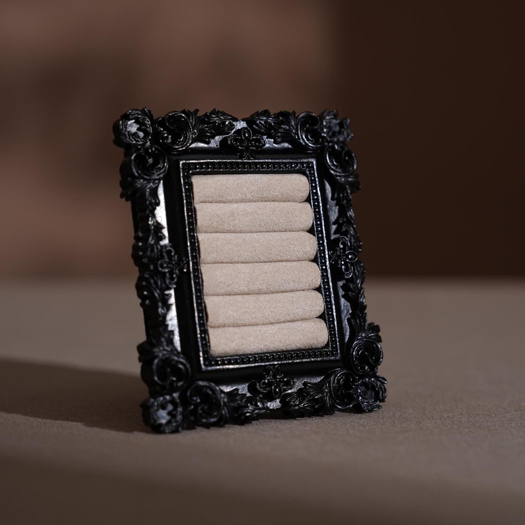 Black Rococo Ring &amp; Earring Display Stand