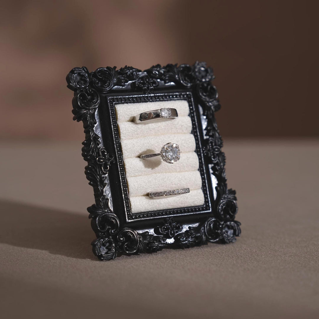 Black Rococo Ring &amp; Earring Display Stand