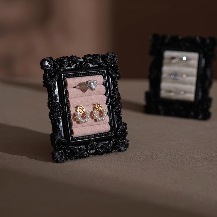 Black Rococo Ring &amp; Earring Display Stand