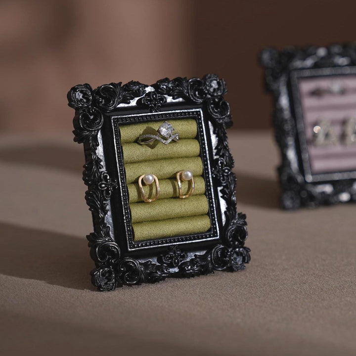 Black Rococo Ring &amp; Earring Display Stand