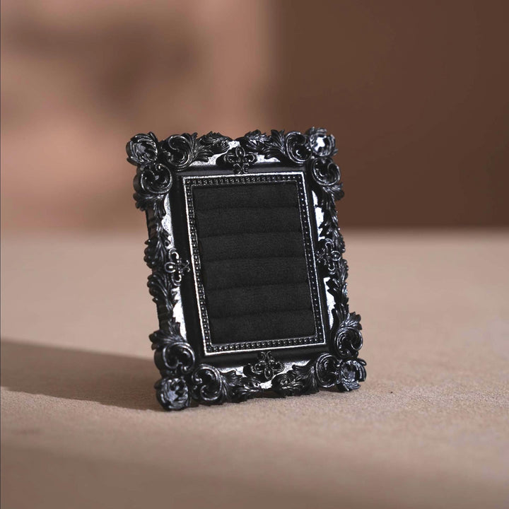 Black Rococo Ring &amp; Earring Display Stand