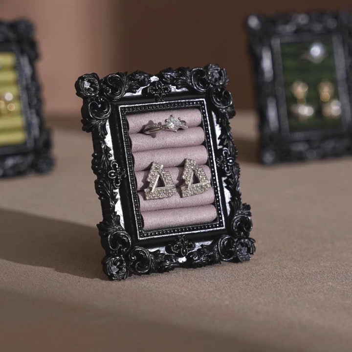 Black Rococo Ring &amp; Earring Display Stand