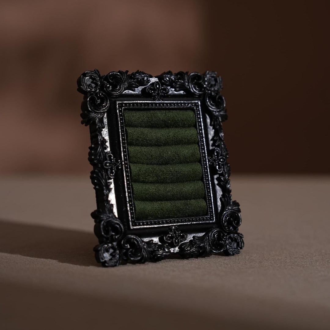 Black Rococo Ring &amp; Earring Display Stand