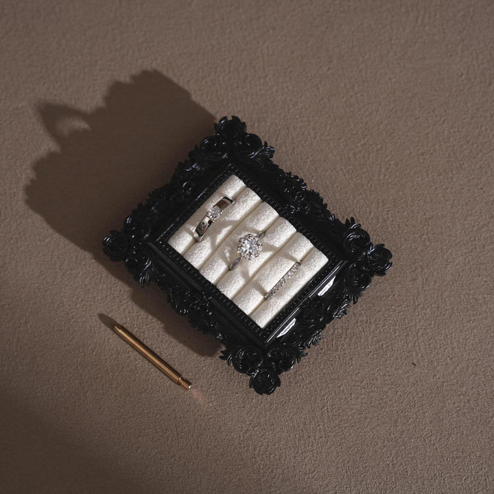 Black Rococo Ring &amp; Earring Display Stand