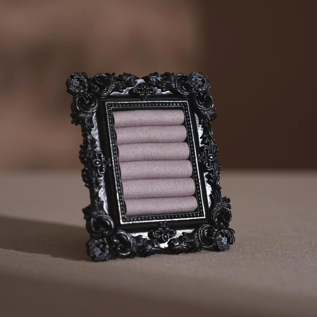 Black Rococo Ring &amp; Earring Display Stand