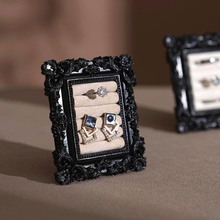 Black Rococo Ring &amp; Earring Display Stand
