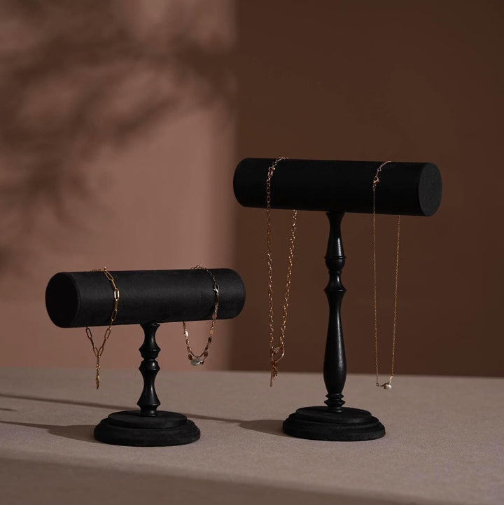Vegan Suede T-Bar Jewelry Stand | Bracelet &amp; Necklace Display