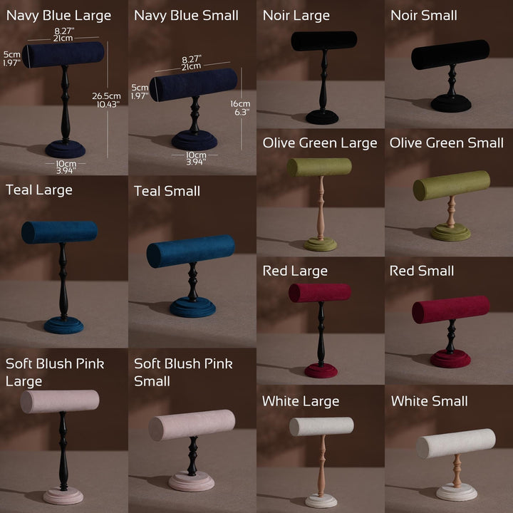 Vegan Suede T-Bar Jewelry Stand | Bracelet &amp; Necklace Display