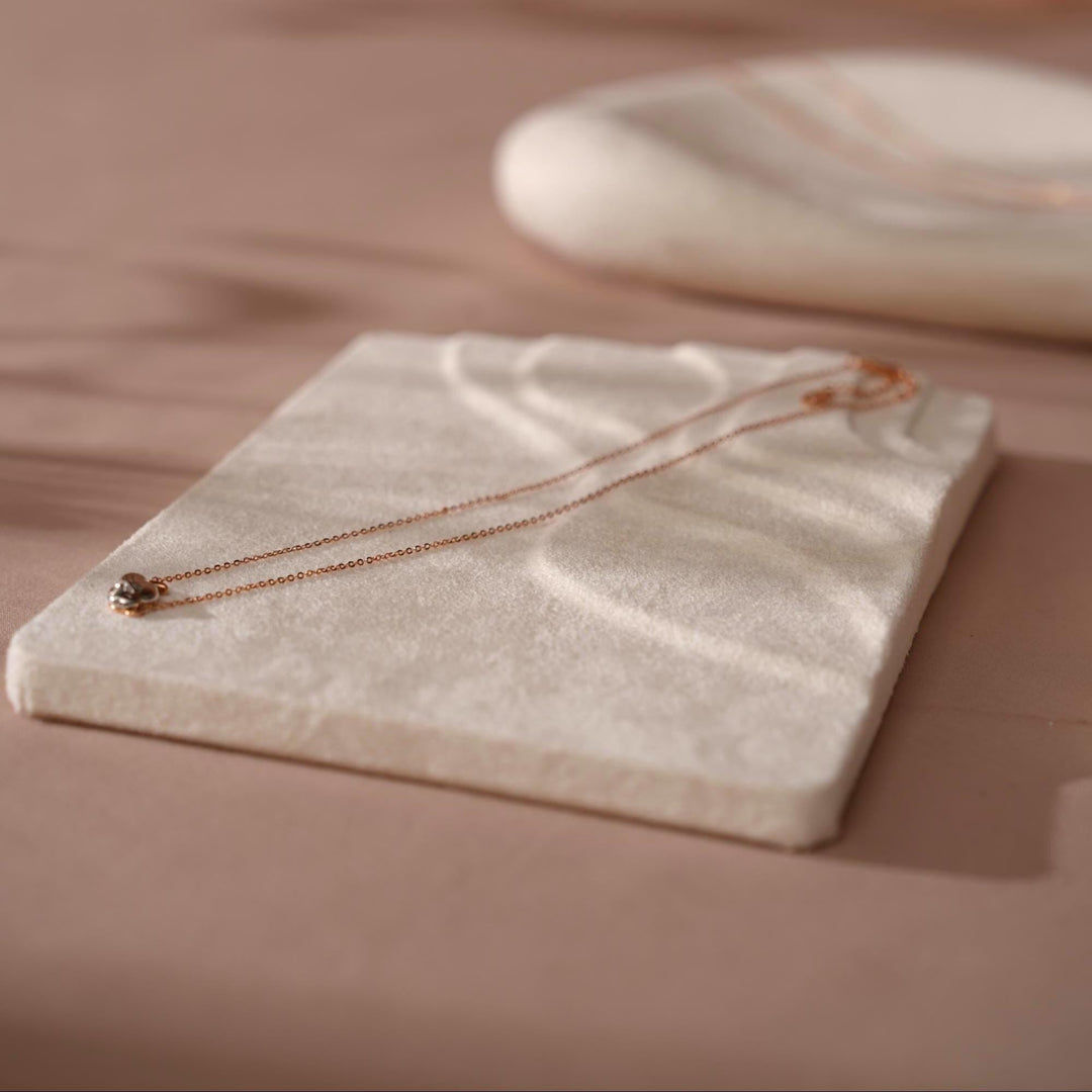 Minimalist Suede Jewelry Trays