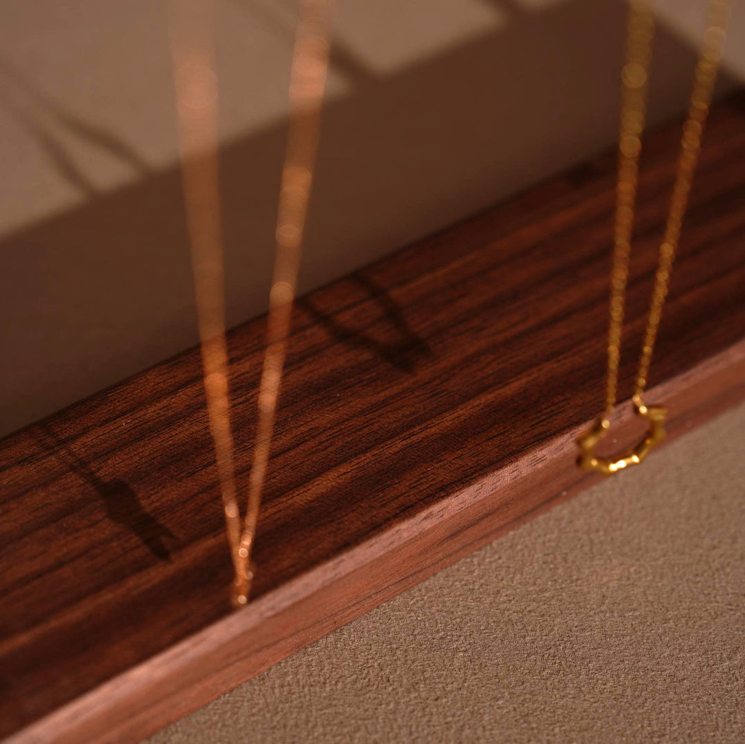 Elegant Solid Walnut Necklace &amp; Bracelet Stand | Brass Hardware