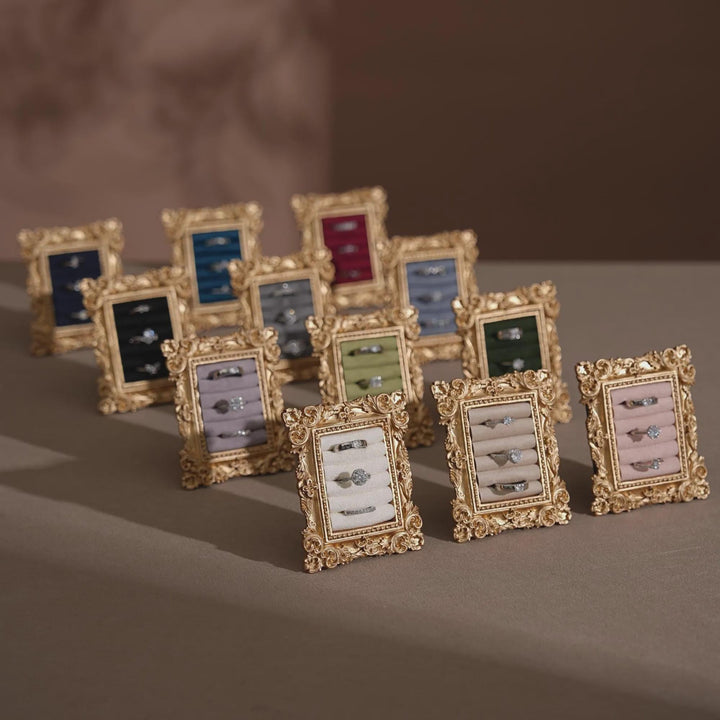Rococo Inspired Ring &amp; Earring Holder for Wedding Flat Lays